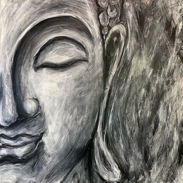 Buddha lovers 🖤 see more paintings @sacred_symbols_art 
#newart #buddha #yogaart #yogacostarica