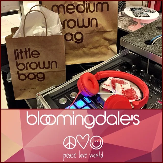Fun times at #Bloomies today. S/O @edwindjcity @djpuffs @dancrnutmeg @mtrdvsn @seezye @tiffanimichelle @peaceloveworld @bloomingdales. #peaceloveworld #bloomingdales #littlebrownbag #mediumbrownbag #valentine