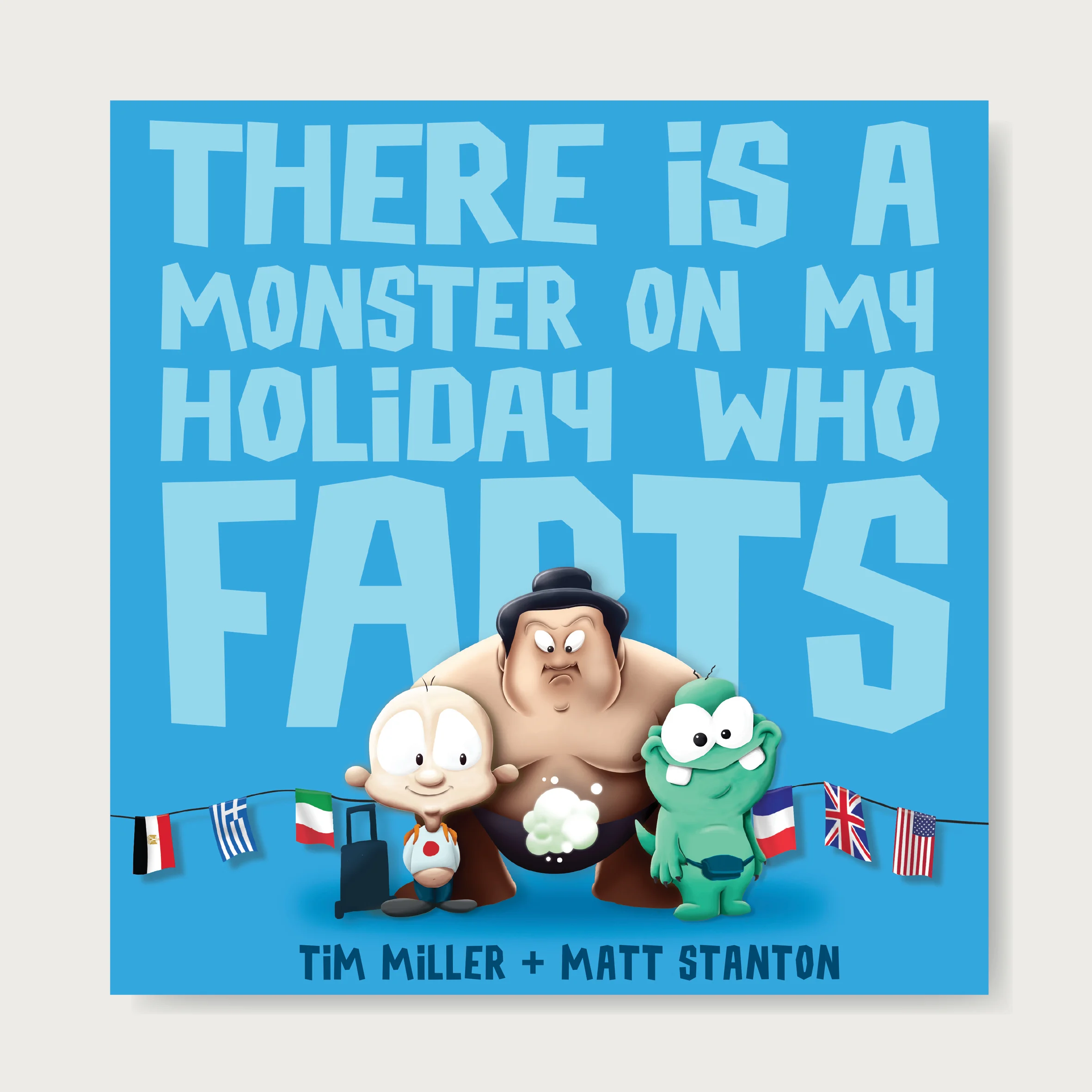 The Fart Monster is back! And he's gone global! Get your passports ready; we're about to go around the world in 80 farts ... Ever wondered what could remove that smile from the Mona Lisa's face? What could force the Buckingham Palace guards to run for their lives? What mighty gust of wind could finally make the Leaning Tower of Pisa fall? All will be revealed in THERE IS A MONSTER ON MY HOLIDAY WHO FARTS ... Ages: 2-5