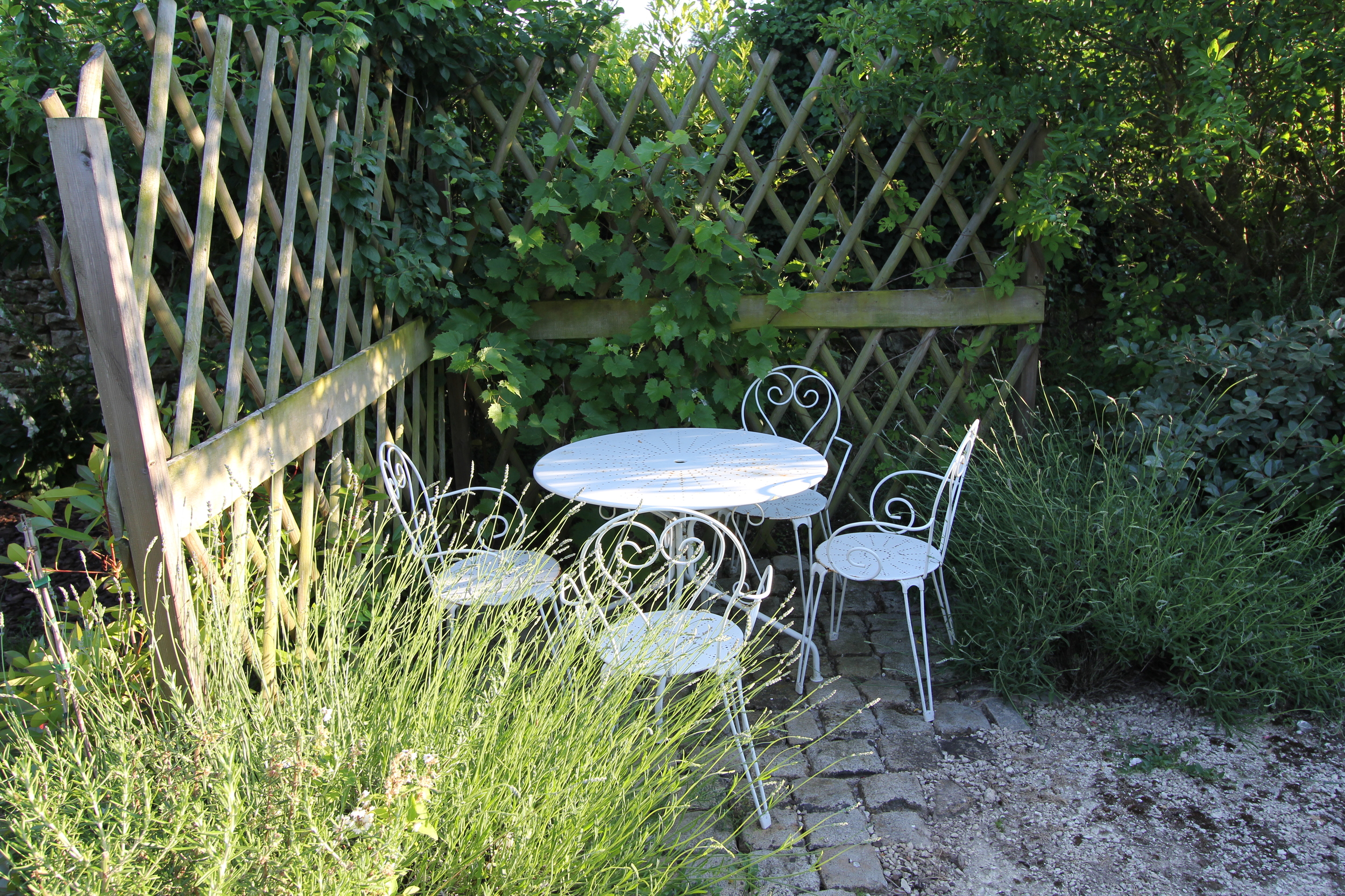 Outdoor dining on our terrace