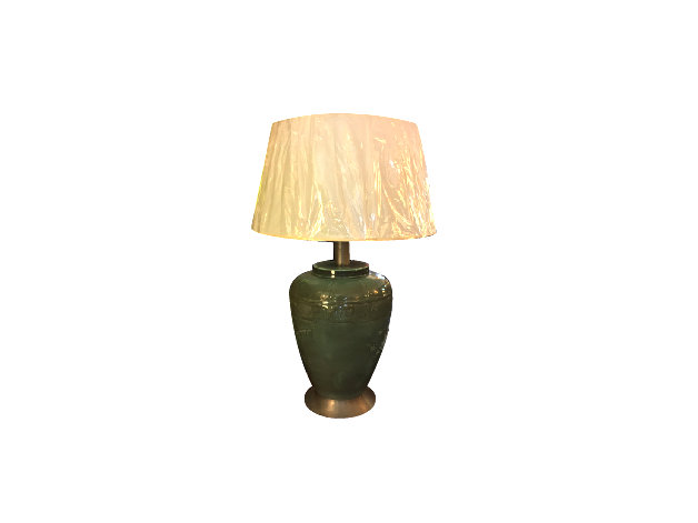 Vintage Asian Motif Ceramic Lamp
