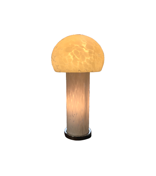 1970s Frosted Murano Glass Lamp