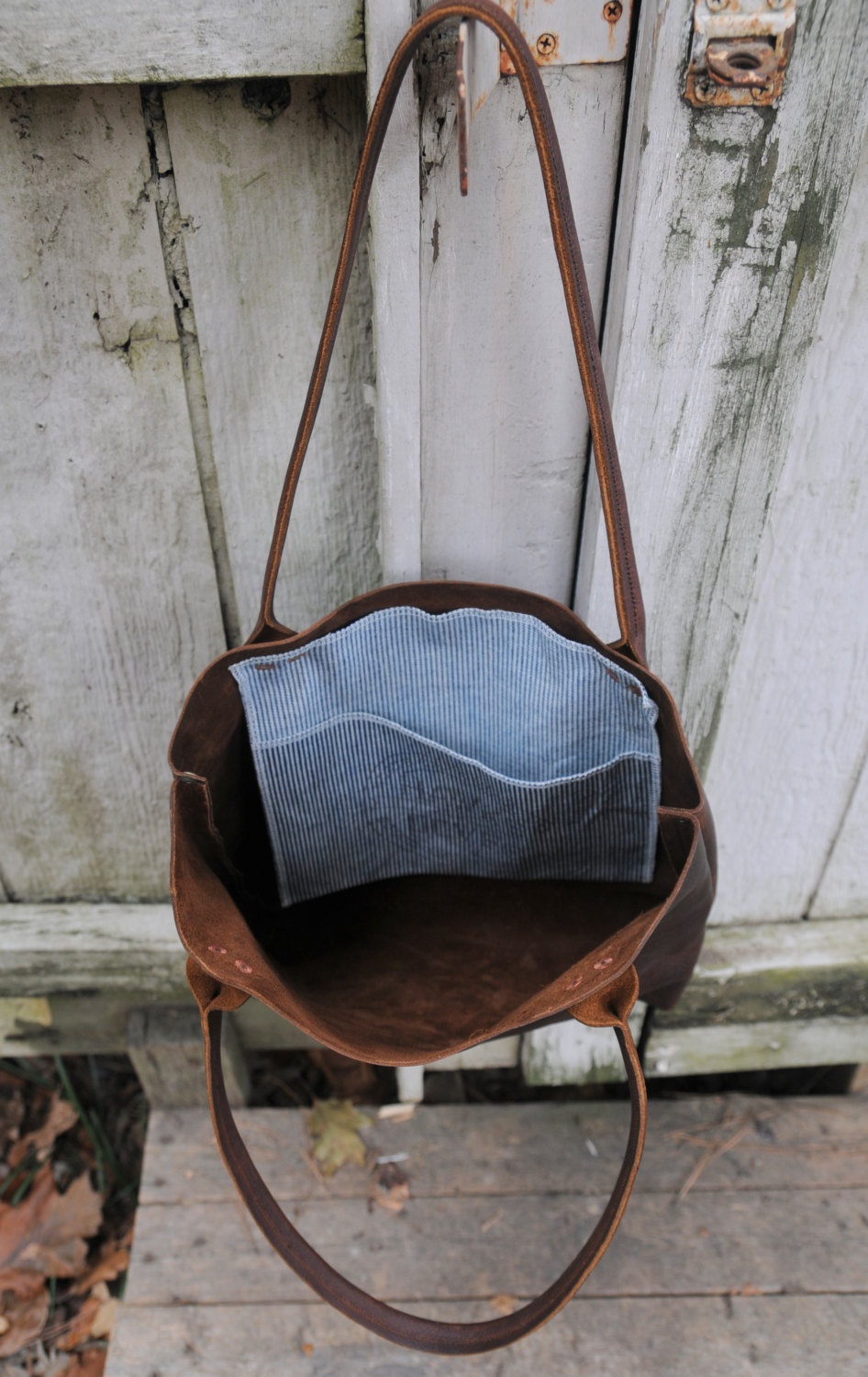 USA Made Leather Porter Tote — Hawks & Doves