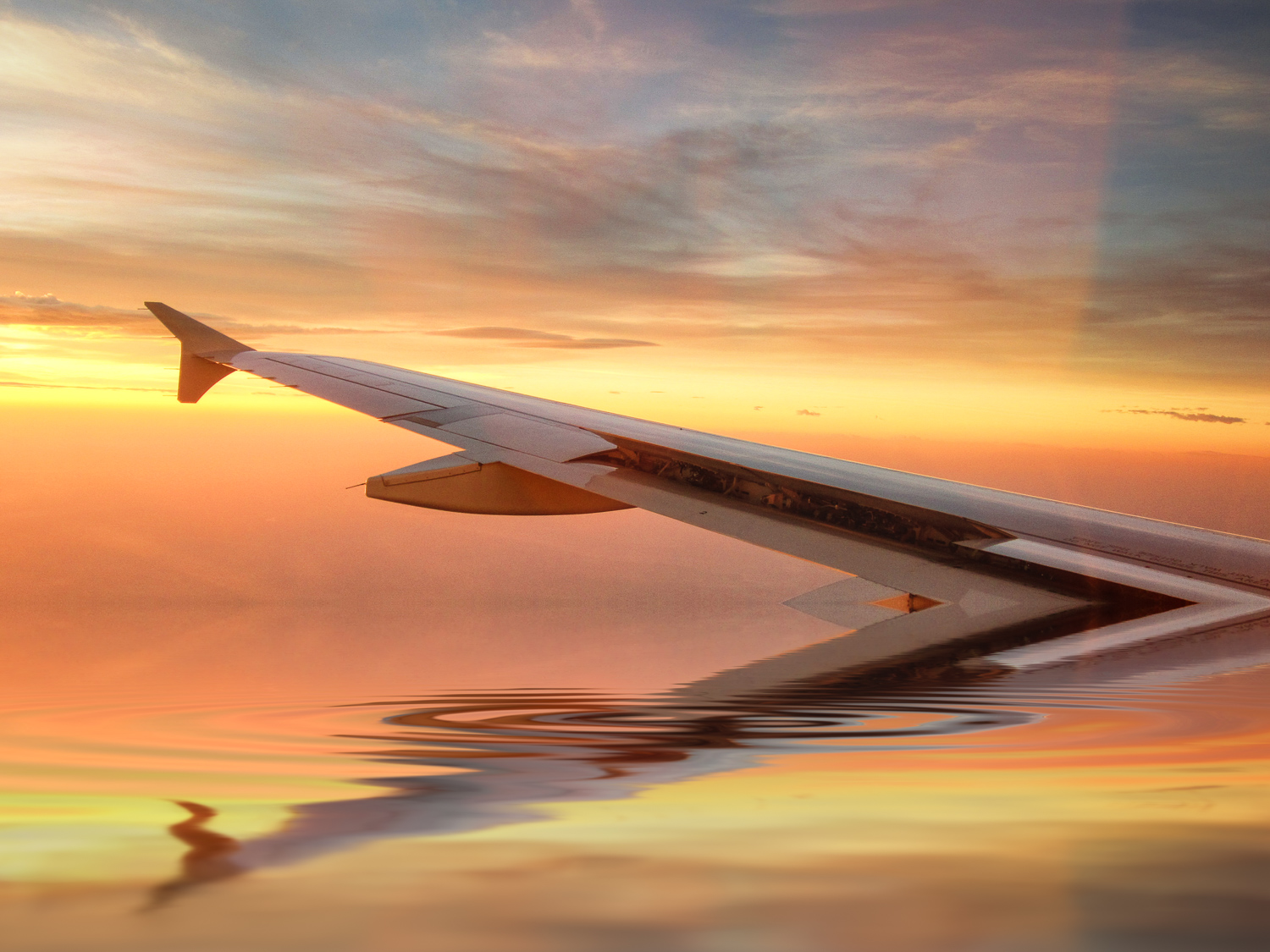 The sinking plane.