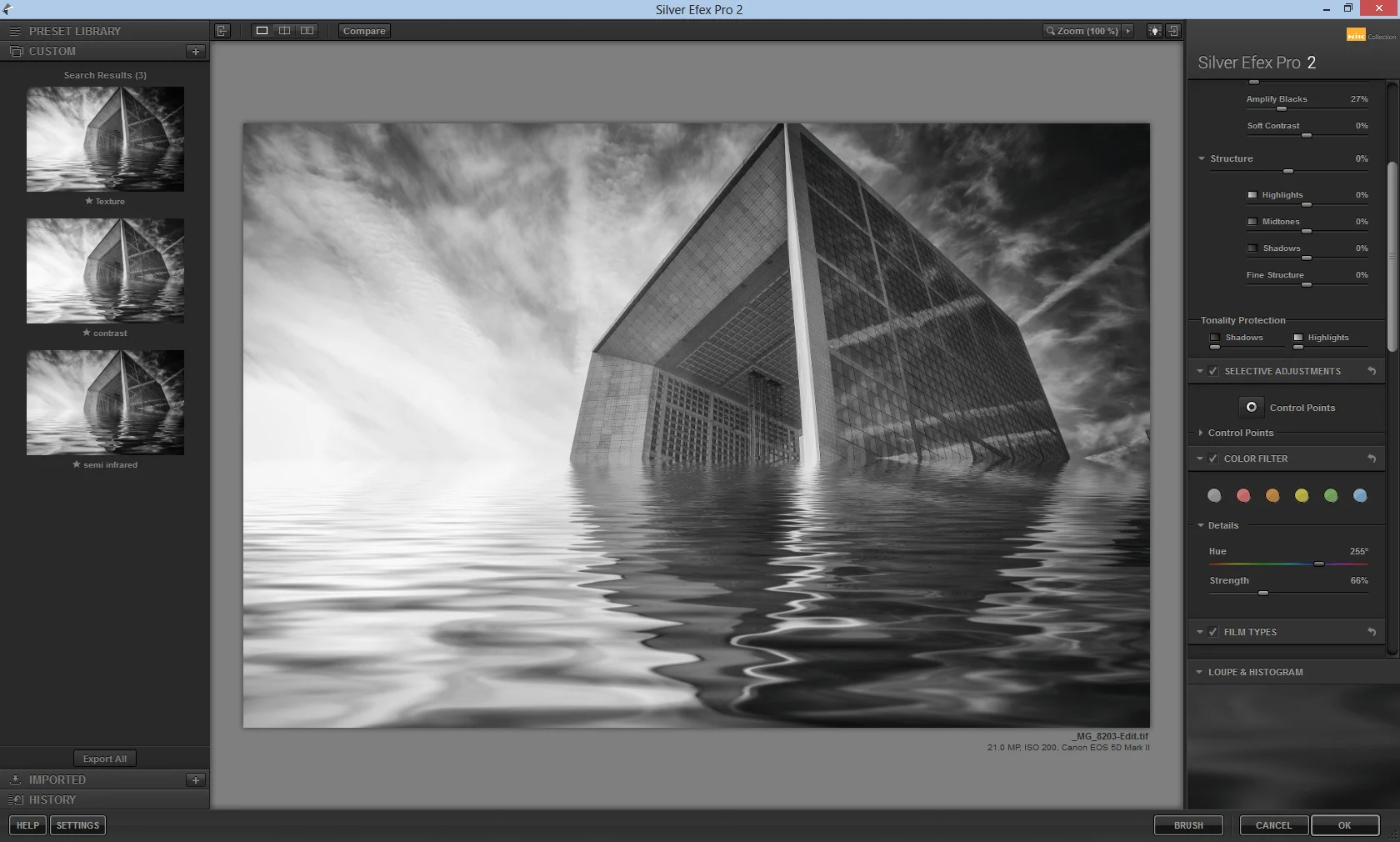  To finish off the image, I just added a little sharpening on the building. A very simple process for a fun resutl.