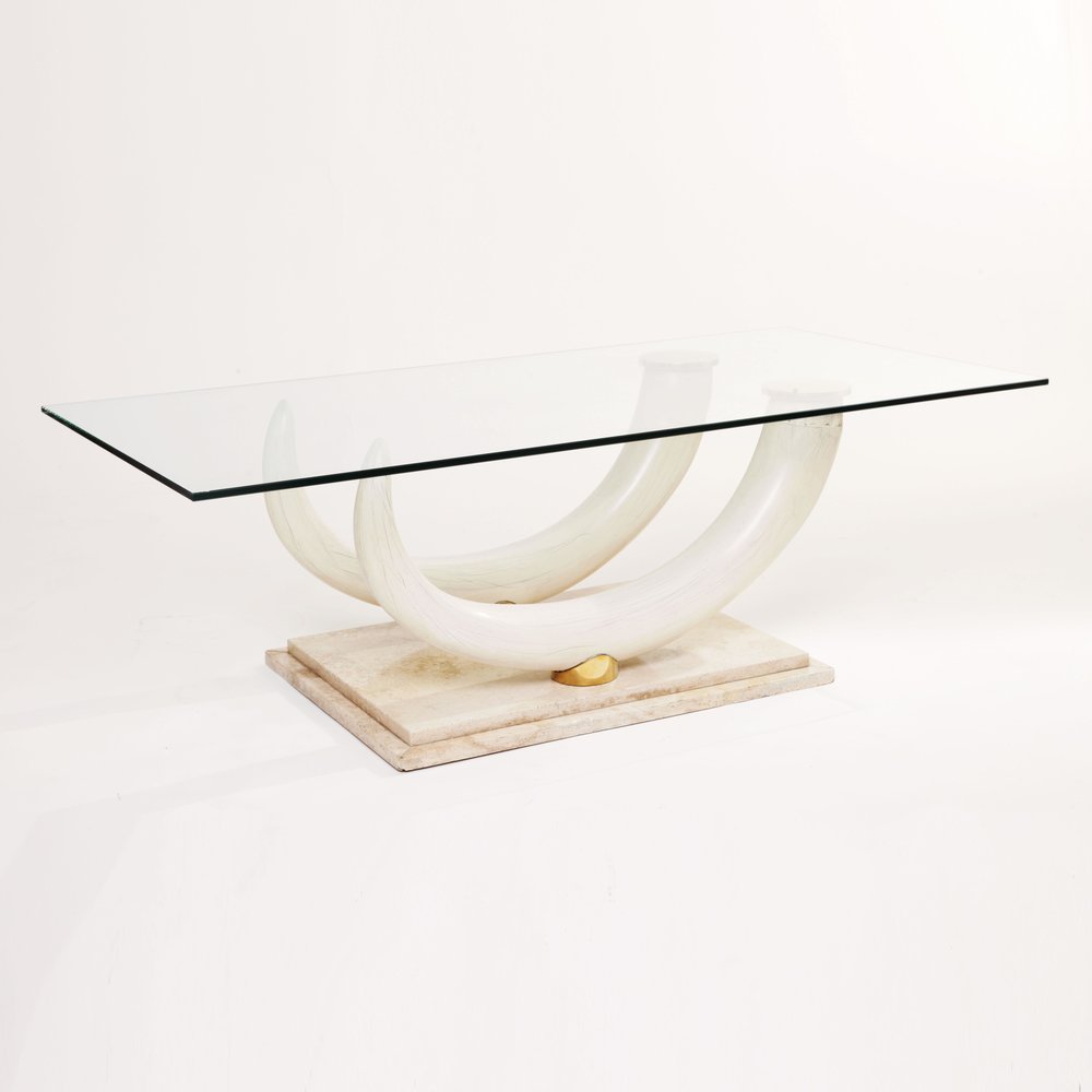 Maison Jansen For Ralph Pucci Collections Italy Faux Elephant Tusk Coffee Table Ground One Six