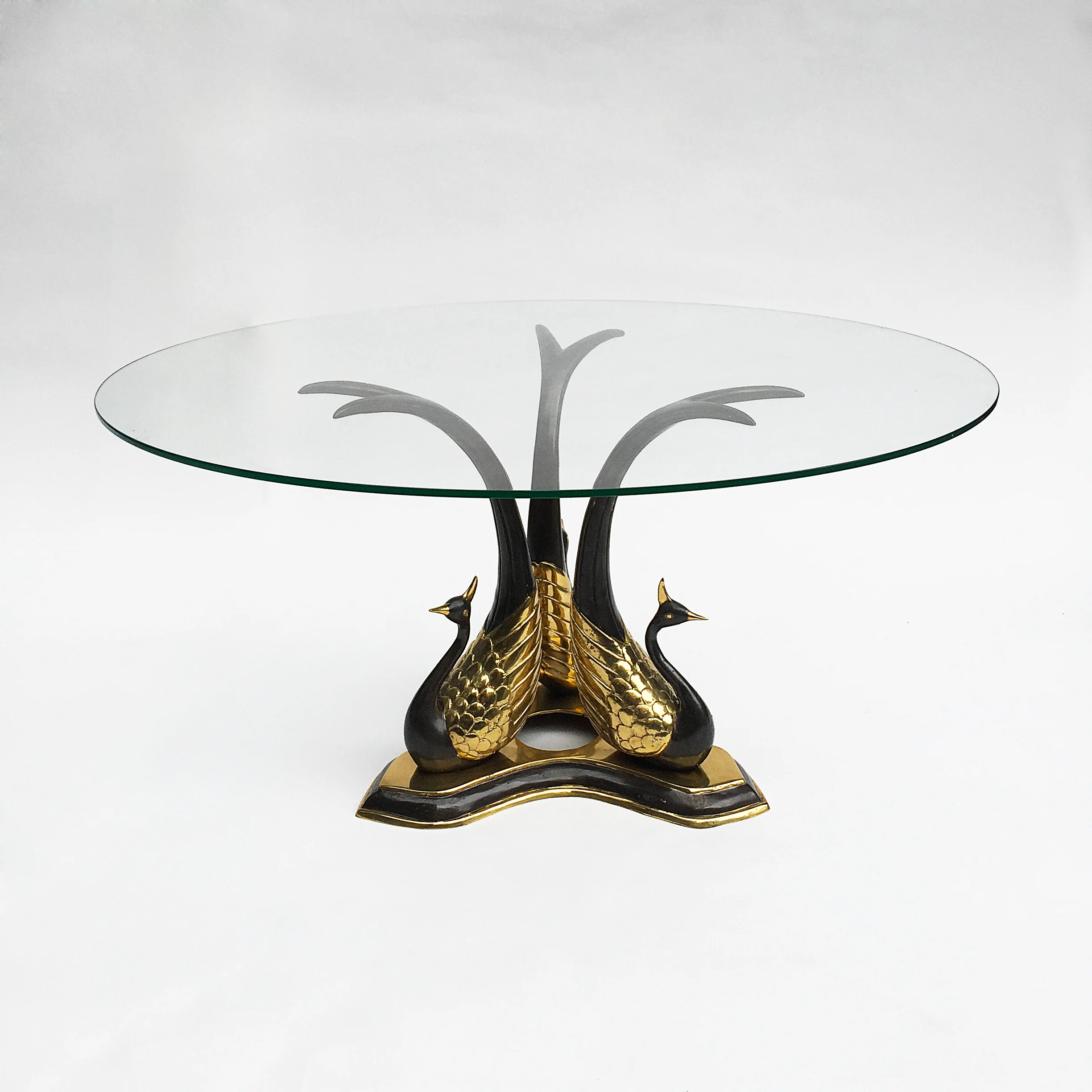 Brass Peacock Side or Coffee Table1a.jpg