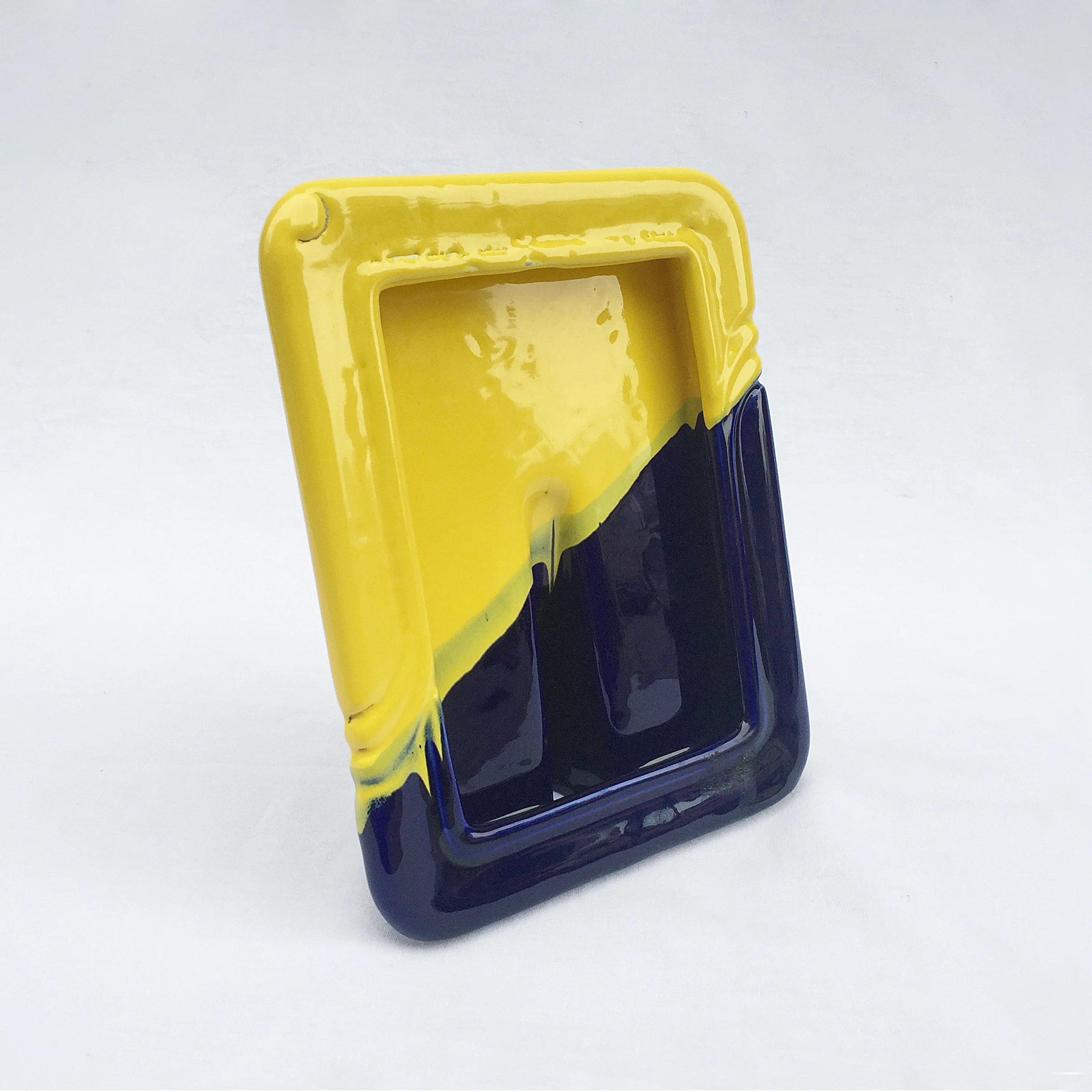 Yellow Blue 80s Ceramic Photograph Frame2-1a.jpg