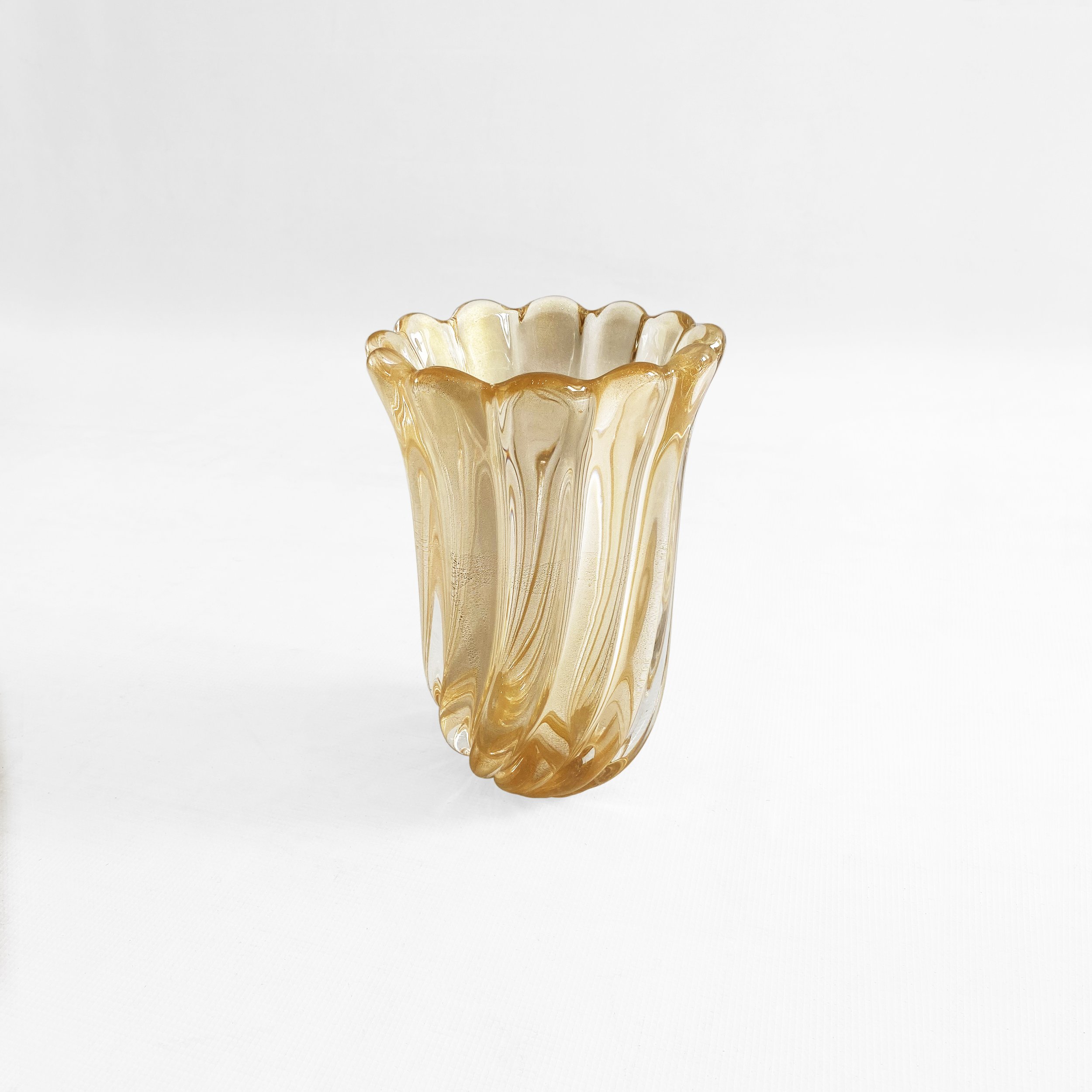 Archimede Seguso Murano Glass Gold Flakes Art Deco Vase 7.jpg