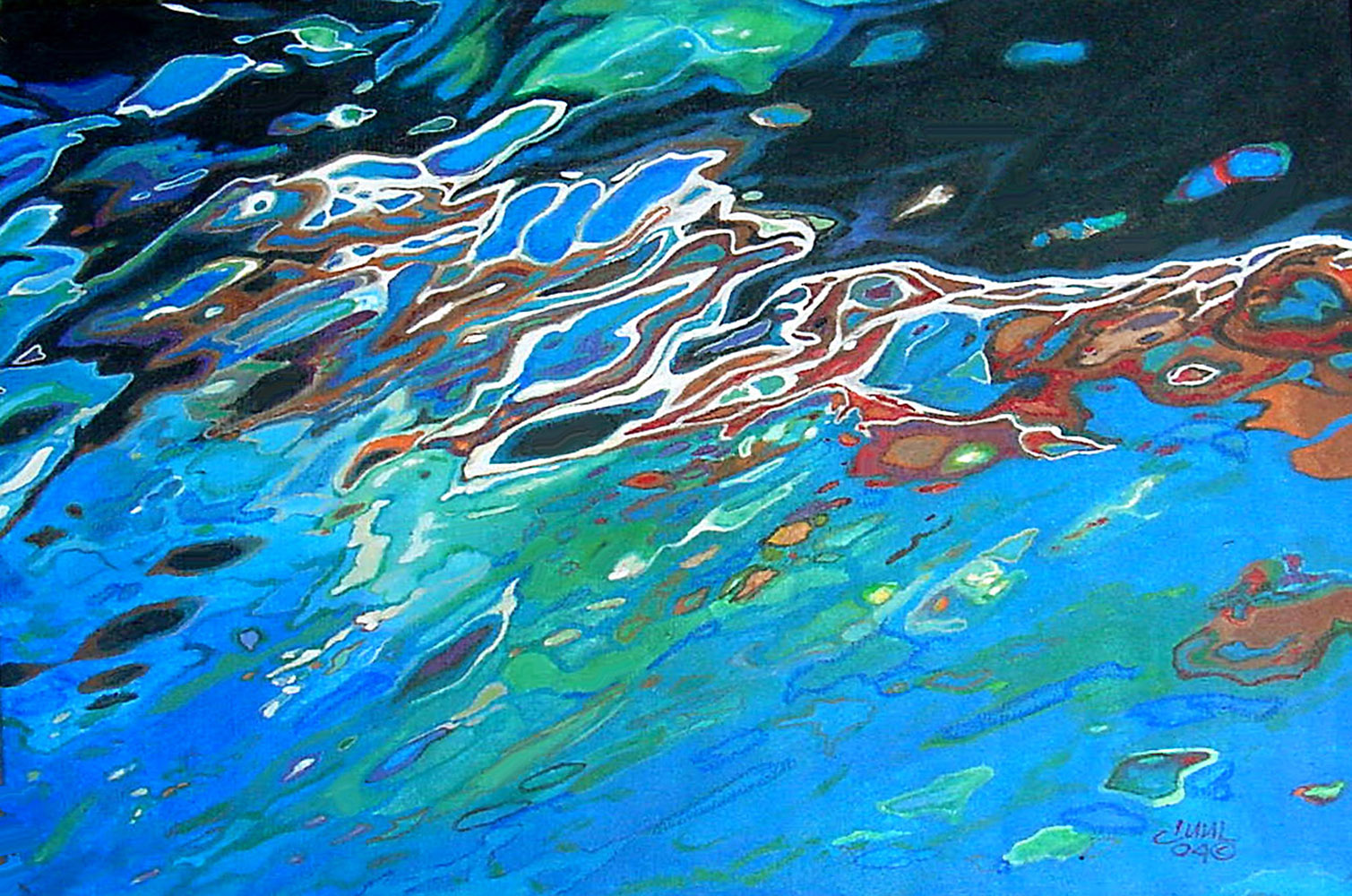 Building Light Reflections, 2004. Sold.