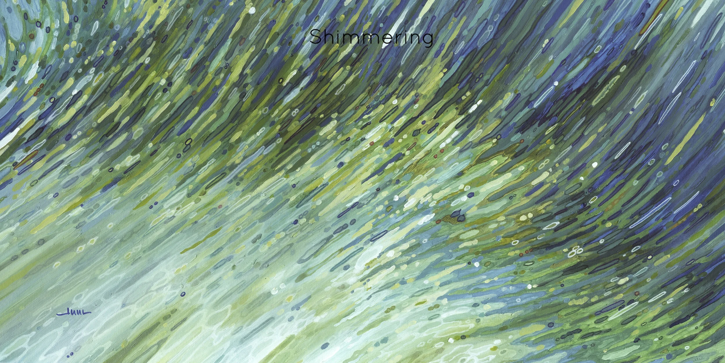 Shimmering Merging Waves. Commission.