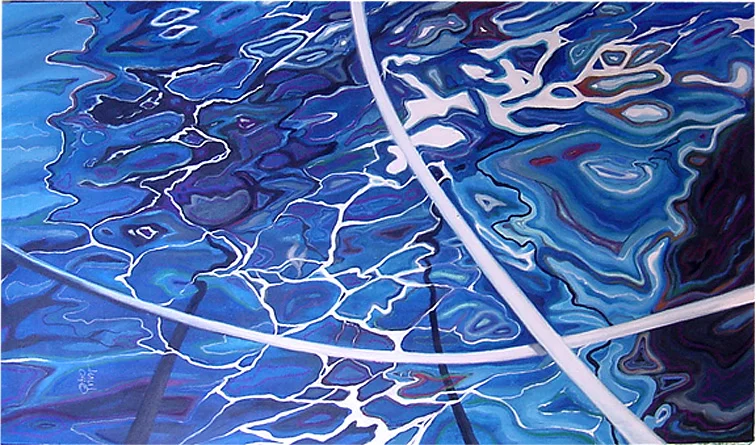 On the Dock. 2001. Sold. Oil on canvas.