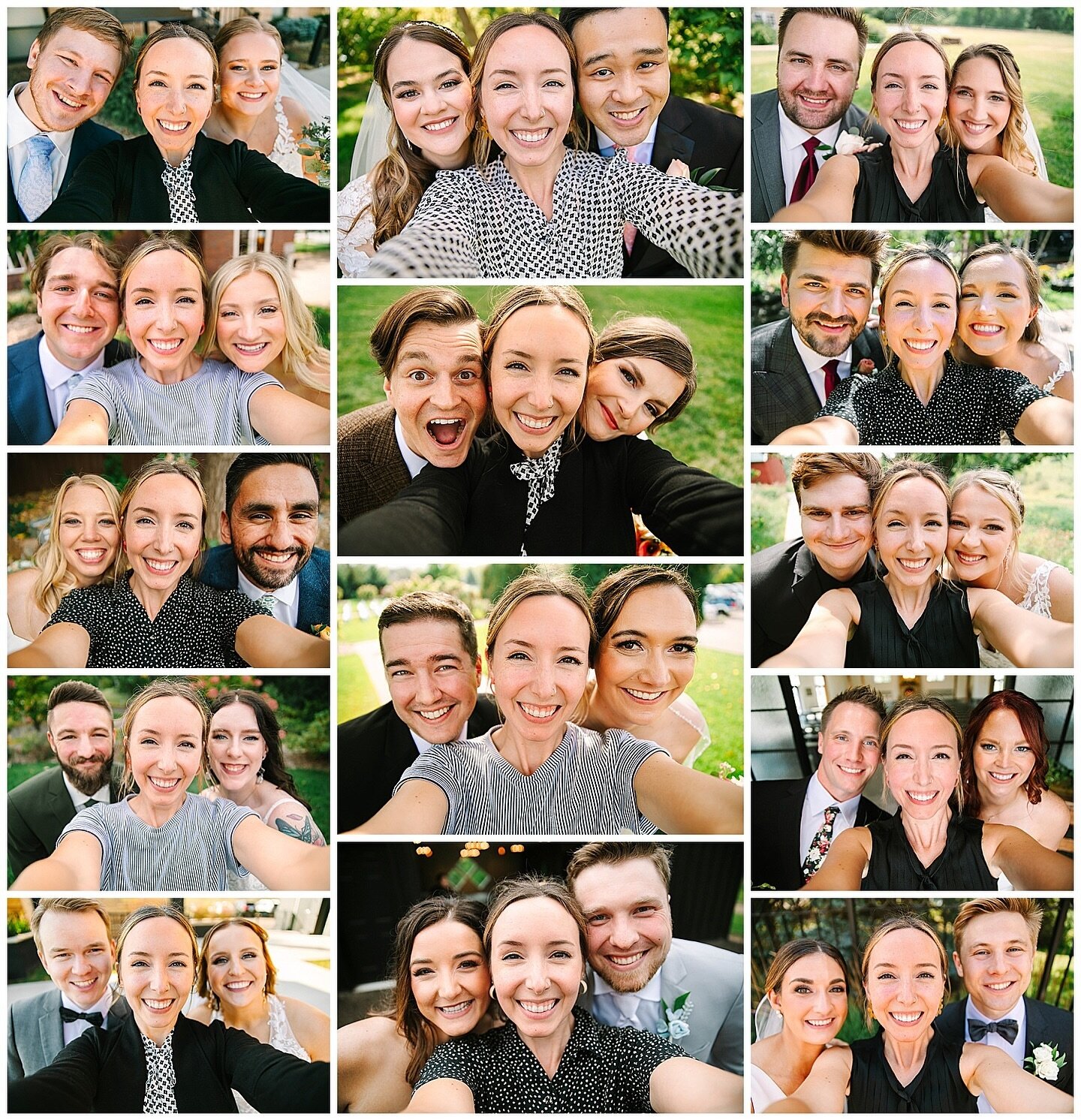 I love this time of year 🥰 The natural tendency to reflect on the past 12 months always brings me down the road of gratitude. As I round up these selfies and put them together, moments from each couple&rsquo;s wedding day flood my mind and fill me w