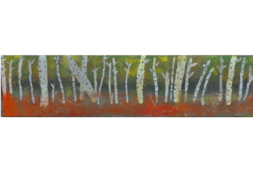 Aspen Trees - Oil on Canvas - SOLD at Lady Margaret Hall Auction, Oxford University