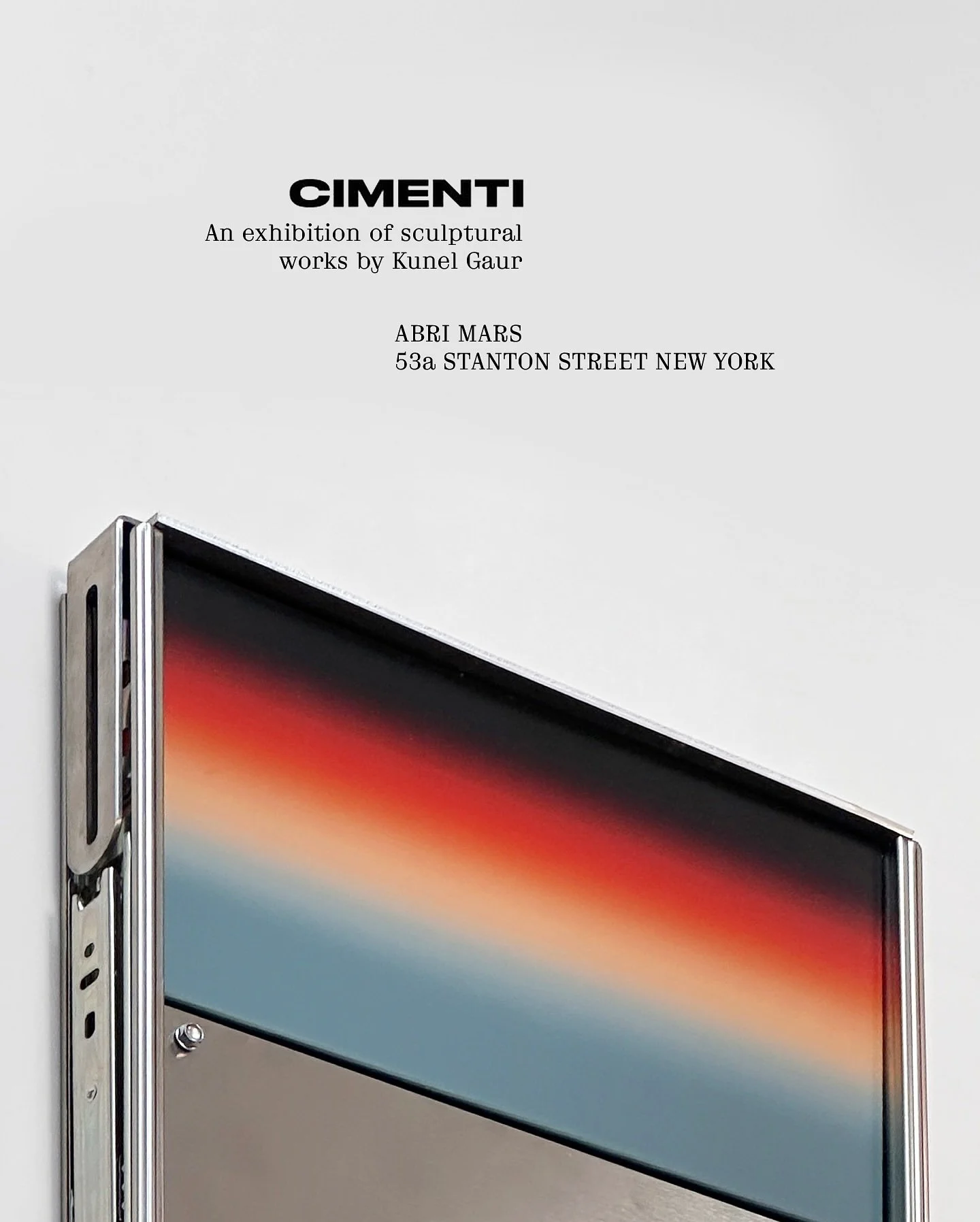 Emotion meets hardware. A negotiation between what&rsquo;s felt. And what&rsquo;s engineered. 

CIMENTI is ongoing at @abri.mars until the 24 of January 2026. If you&rsquo;re in town and visit the show, send me the pictures. 

CIMENTI by Kunel Gaur
A