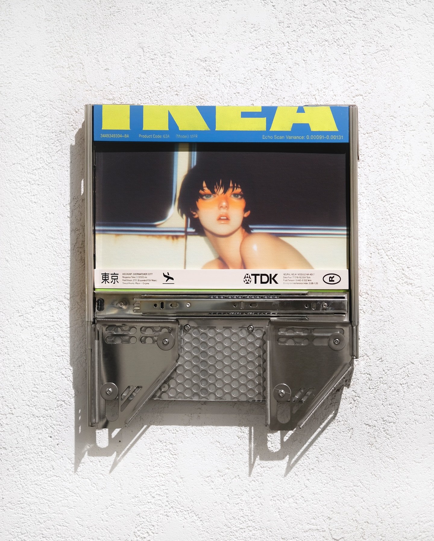 Overwatcher 33T7 (2025) / 304 Stainless steel, acrylic, pigment, canvas, nylon cable, hardware and wood. W 15 x H 17.5 inches (Wt. 9.8 lbs)

Part of signs of life&sup1; at @methoddelhi till Jan 25, 2026.

The human nuance sits within a framework laye