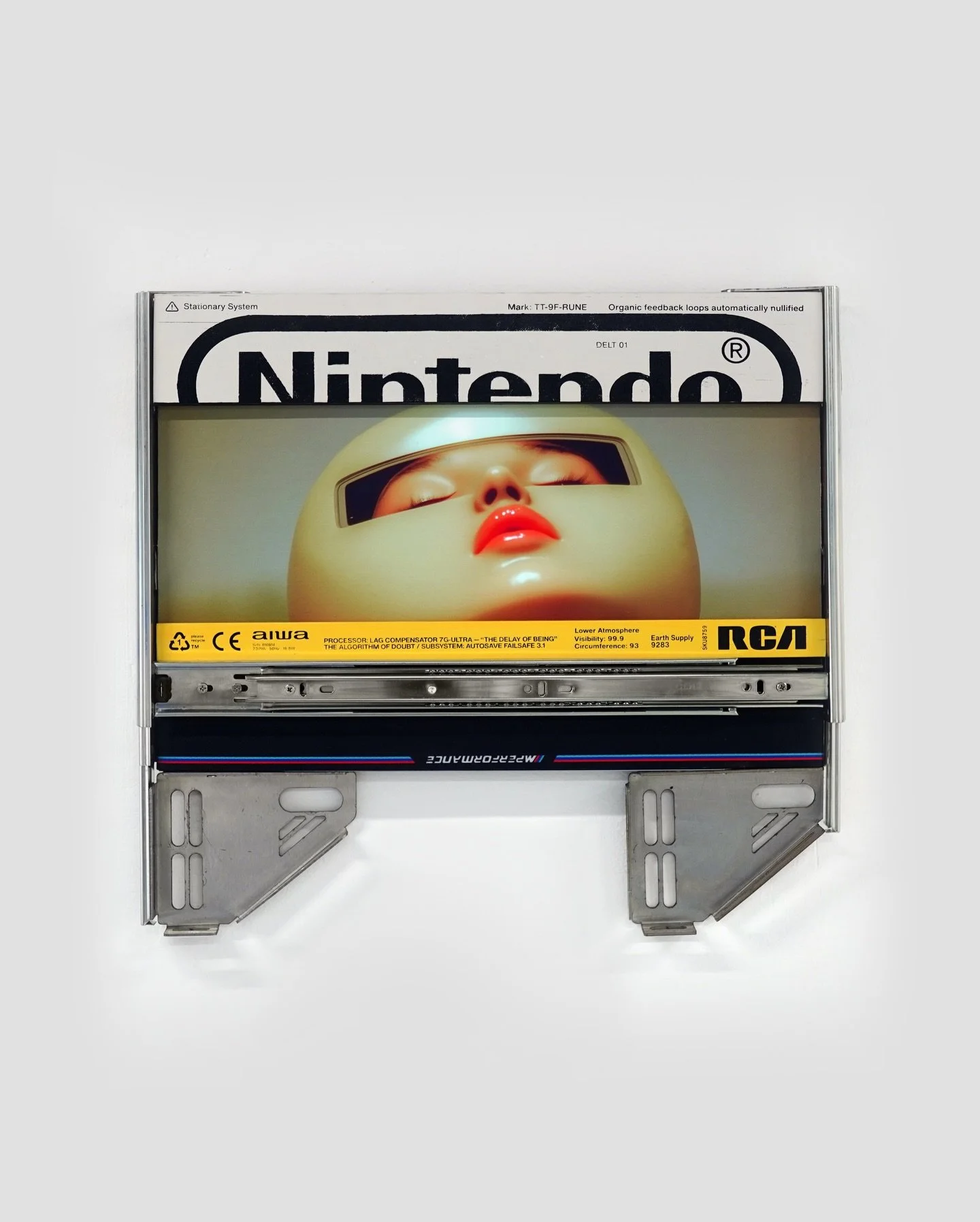 Licensed Lucidity (2025) / 304 Stainless steel, acrylic, pigment, canvas, car seat belt, steel saw blade, hardware and wood. W 19 x H 17.5 inches (Wt. 10.5 lbs)

Part of signs of life&sup1; at @methoddelhi till Jan 25, 2026.

The human nuance sits wi