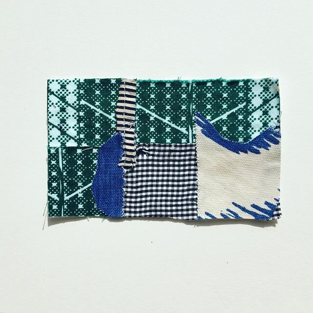 77/100: improvised fabric collage. #the100dayproject #fabriccollage #improvisation