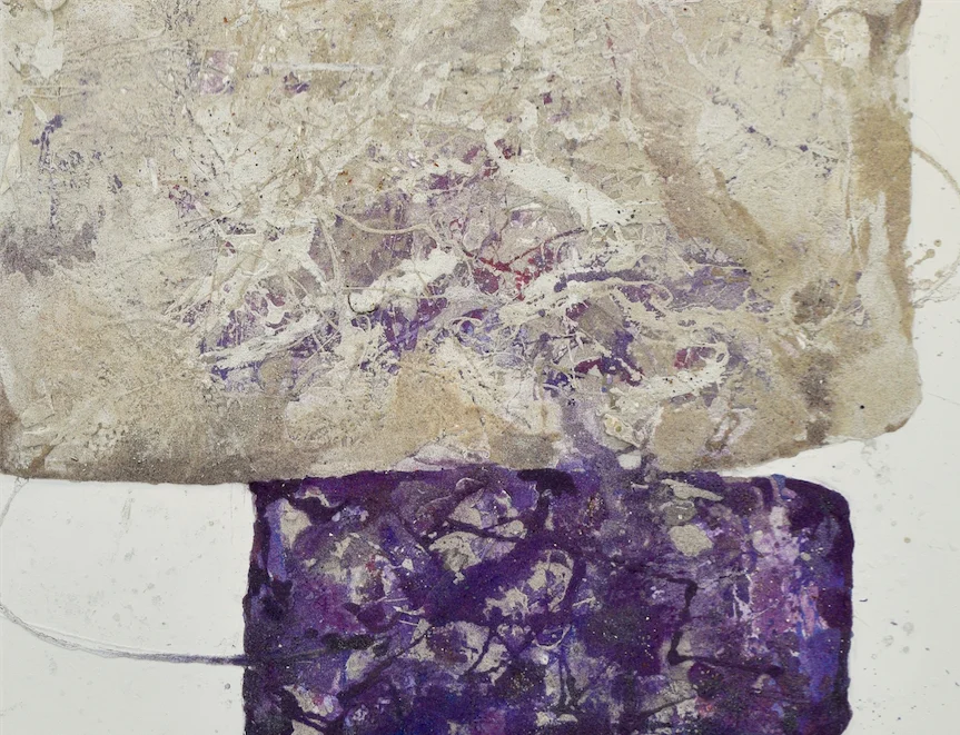 Mark Van Wagner, Hula Lasso (detail), 2016, natural and pigmented sand, polymer glue and gesso on canvas, 60" x 48"