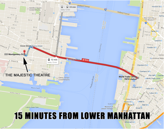 (PATH to GROVE St stop : PATH Trains avail from WTC, 33rd St, 23rd St, 14th St, 9th St, and Christopher St)