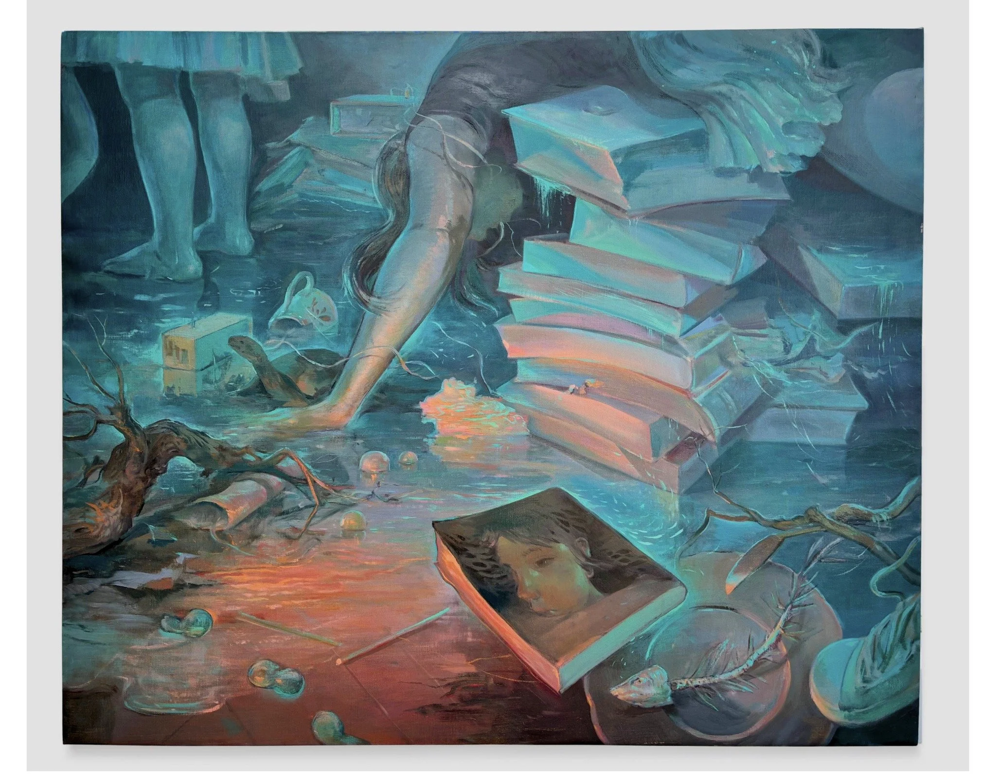 Waterborne, 2026, 30 x 36 inches, Oil Painting on linen