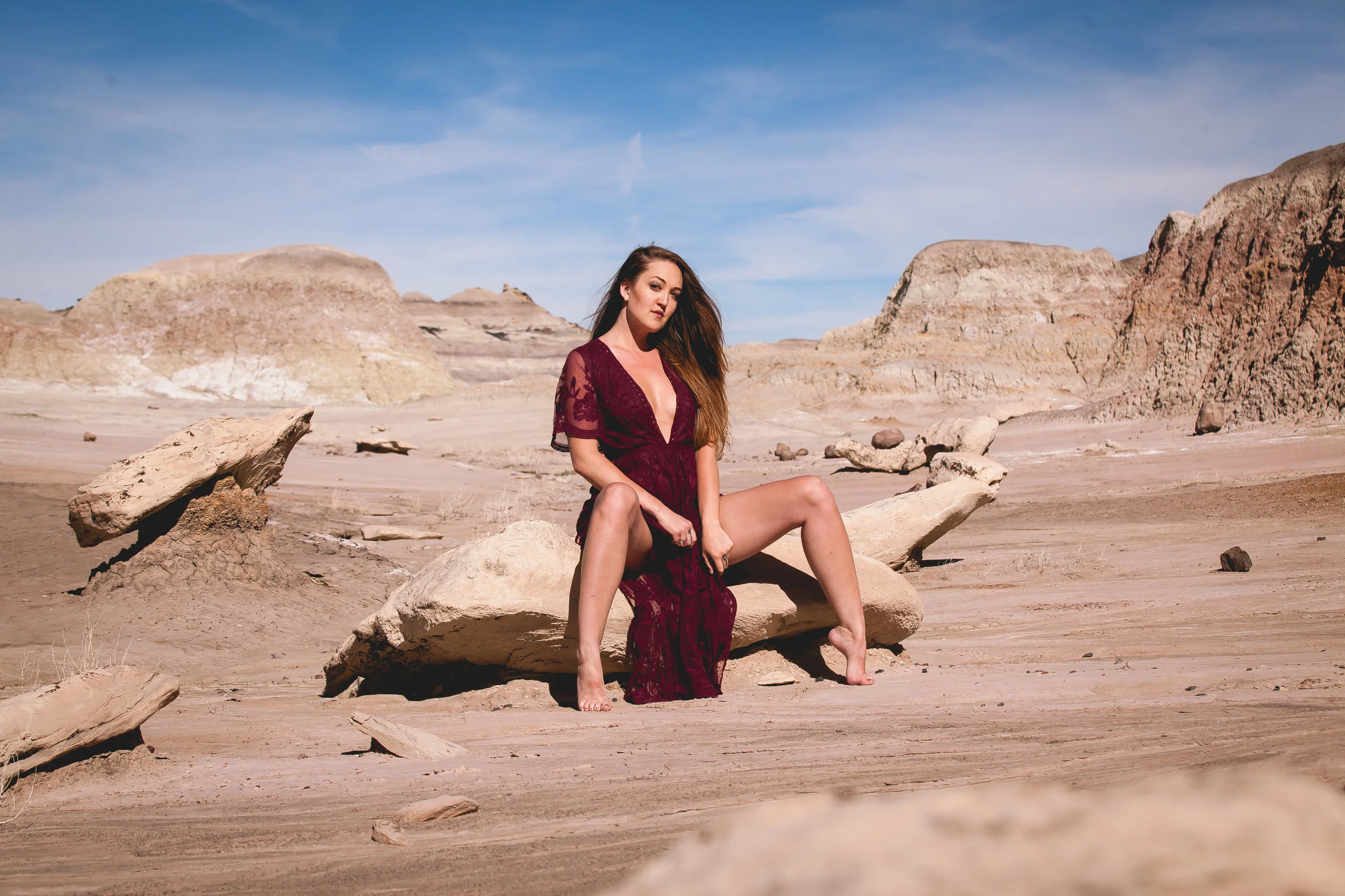 Bisti Badlands Boudoir By Durango Boudoir Photographers Alexi Hubbell Photography