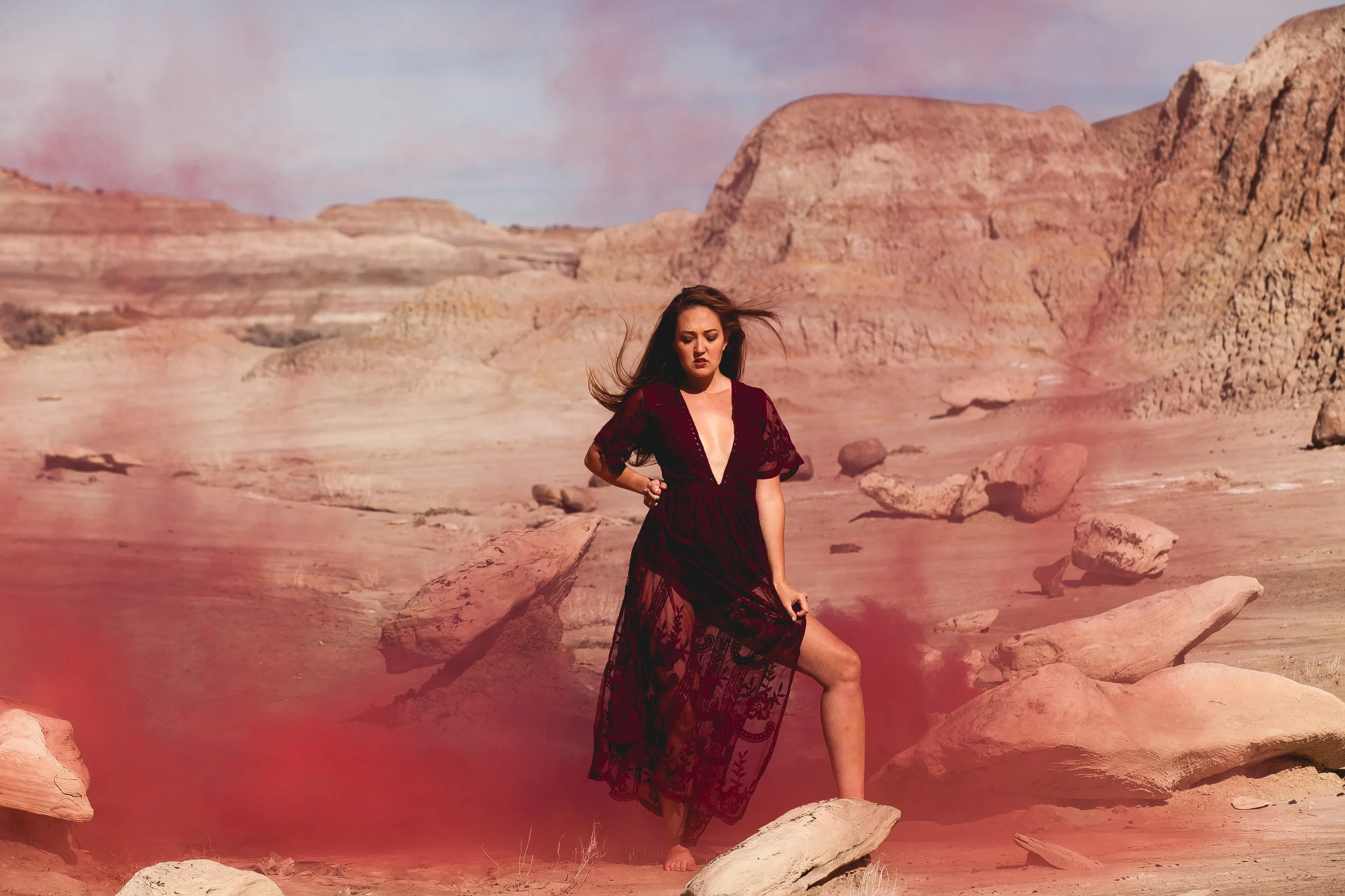 Bisti Badlands Boudoir By Durango Boudoir Photographers Alexi Hubbell Photography