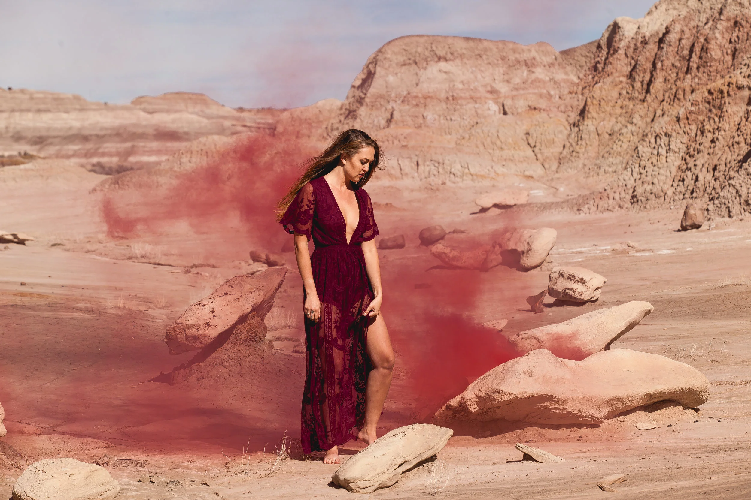 Bisti Badlands Boudoir By Durango Boudoir Photographers Alexi Hubbell Photography
