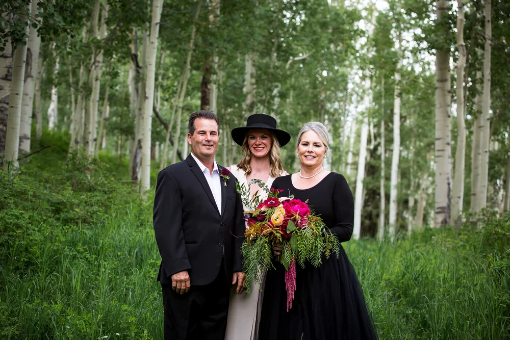 San Juan Forest Elopement Wedding  Aspen Trees  Alexi Hubbell Photography 2019  Purgatory Ski Resort Summer