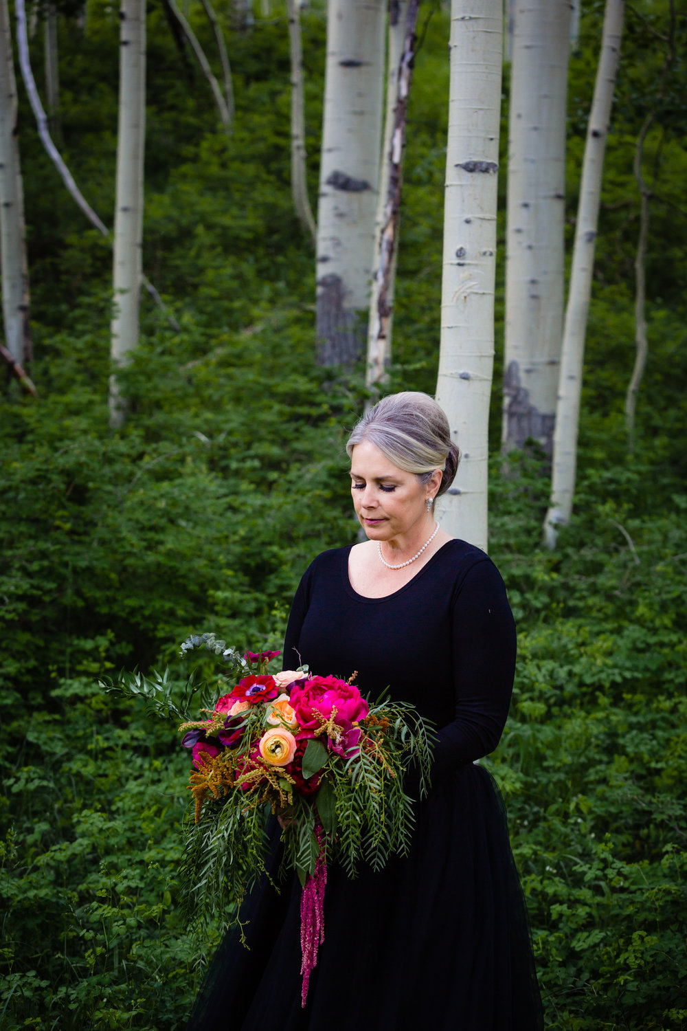 San Juan Forest Elopement Wedding  Aspen Trees  Alexi Hubbell Photography 2019  Purgatory Ski Resort Summer