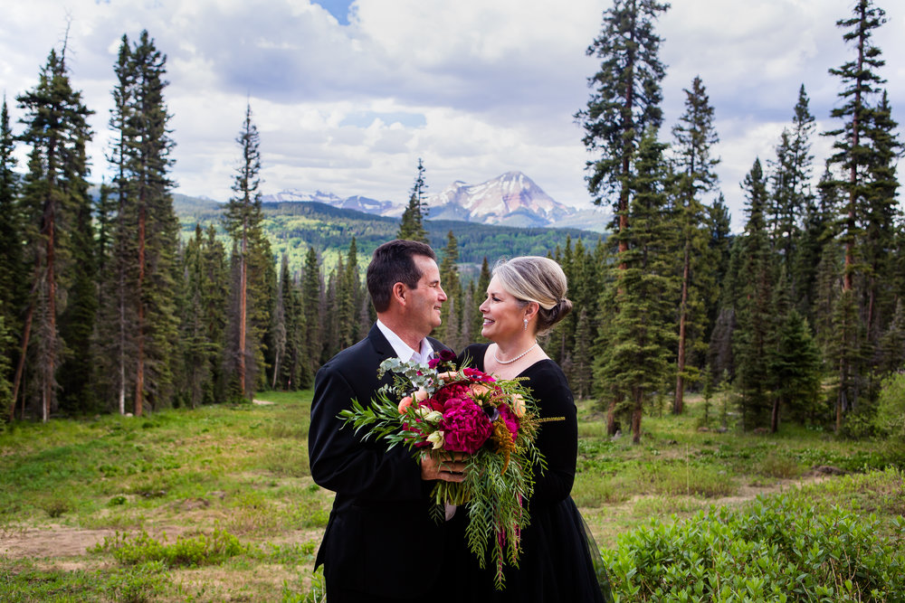 San Juan Forest Elopement Wedding  Aspen Trees  Alexi Hubbell Photography 2019  Purgatory Ski Resort Summer