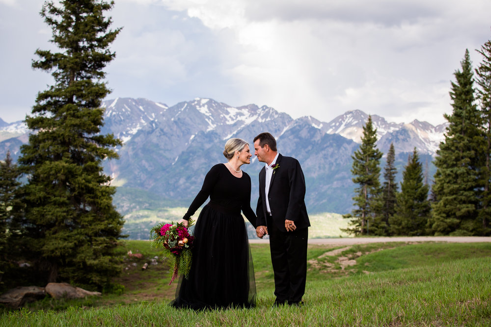 San Juan Forest Elopement Wedding  Aspen Trees  Alexi Hubbell Photography 2019  Purgatory Ski Resort Summer