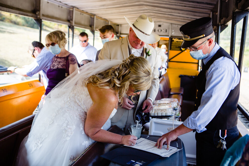  Durango and Silverton Train Wedding  D&amp;SNGR  Fall elopement  Durango Train  ©Alexi Hubbell Photography 2020 