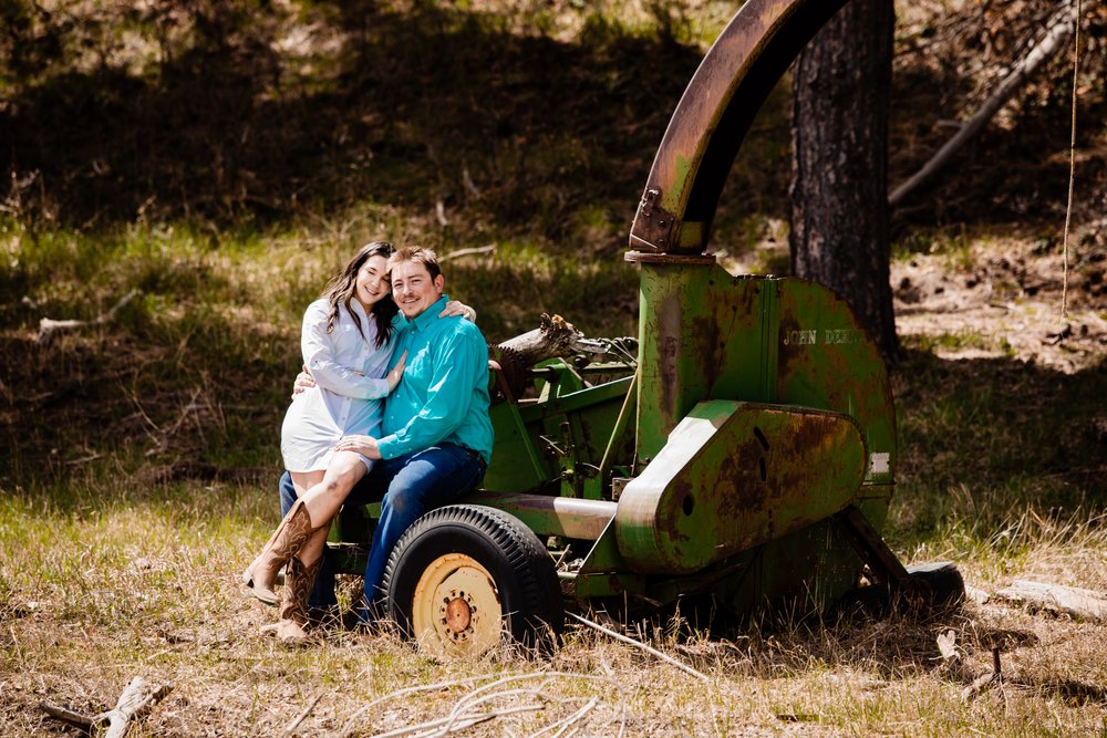  Durango Colorado Mancos Colorado Horse Ranch Cowboy enagement photo session 