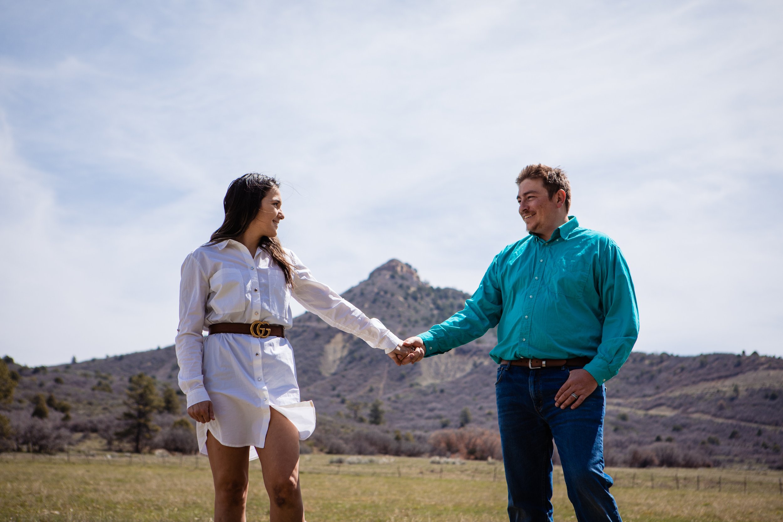  Durango Colorado Mancos Colorado Horse Ranch Cowboy enagement photo session 