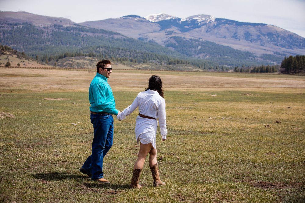  Durango Colorado Mancos Colorado Horse Ranch Cowboy enagement photo session 