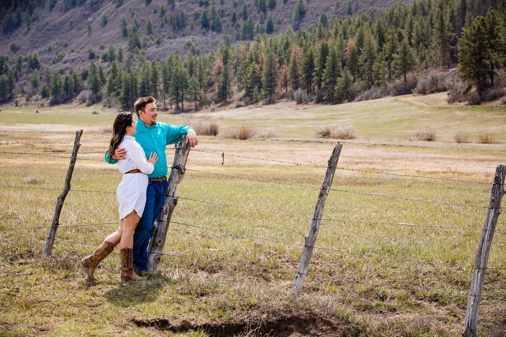  Durango Colorado Mancos Colorado Horse Ranch Cowboy enagement photo session 