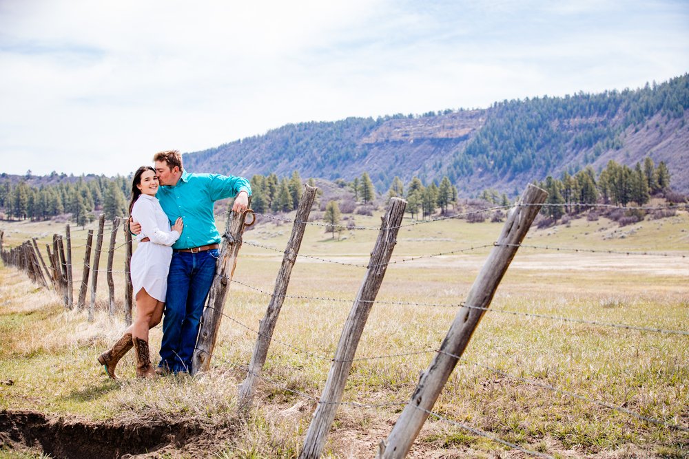  Durango Colorado Mancos Colorado Horse Ranch Cowboy enagement photo session 