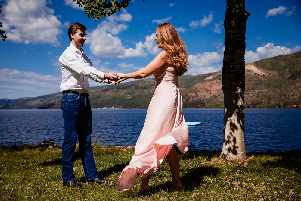  Durango, Colorado Vallecito Lake Engagement Session Portrait Photographer  ©Alexi Hubbell Photography 2023 