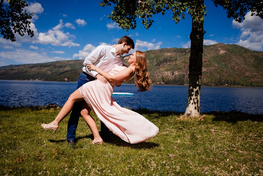  Durango, Colorado Vallecito Lake Engagement Session Portrait Photographer  ©Alexi Hubbell Photography 2023 