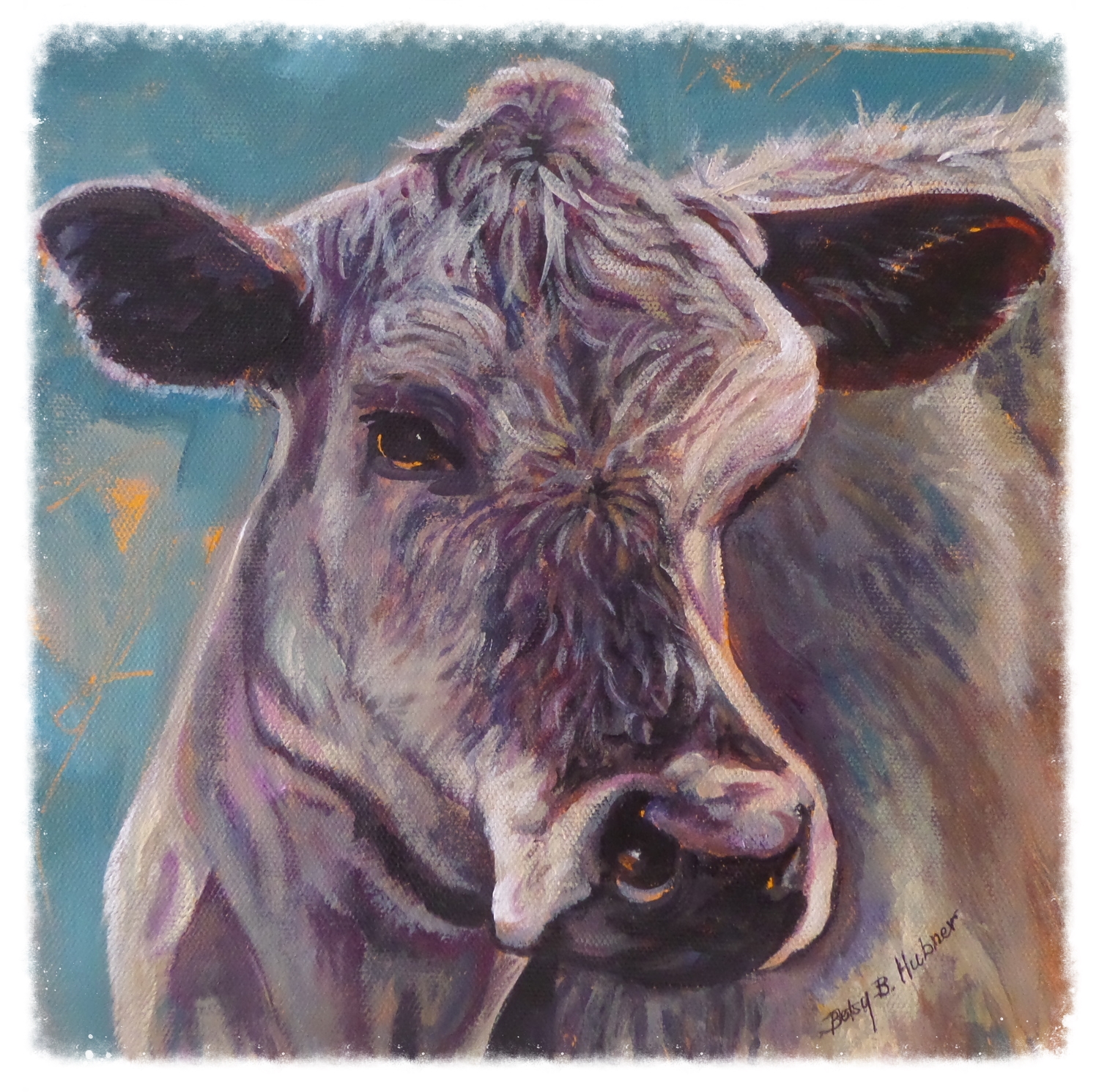 “Farm Friend,” Acrylic, 10”x10,” $300.00