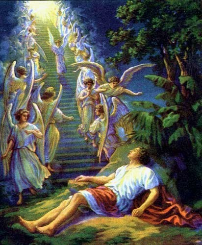 Or Jacob's stairway , it seems. (TELL me you've seen this illustration before.)