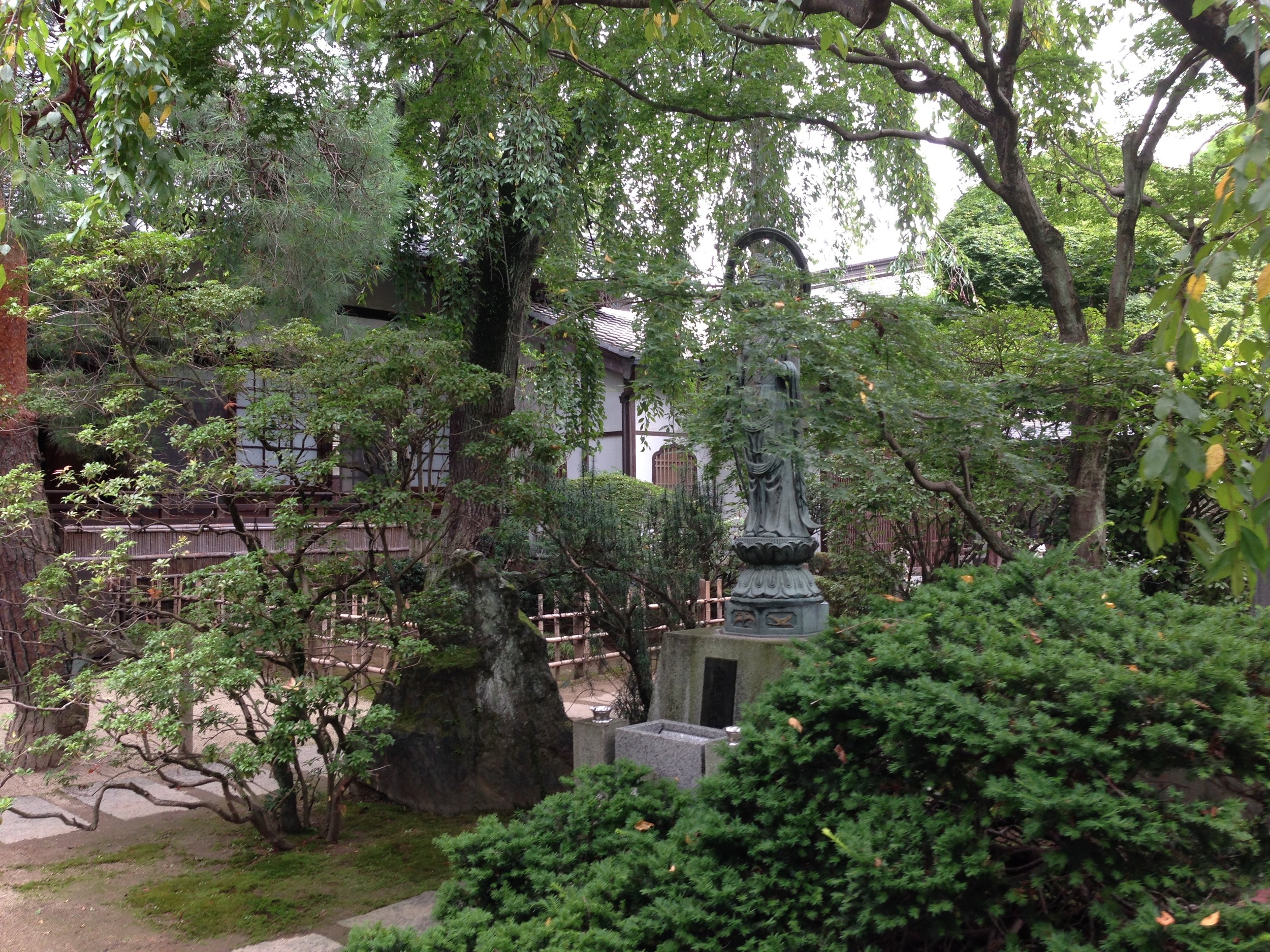 Outside the temple. 