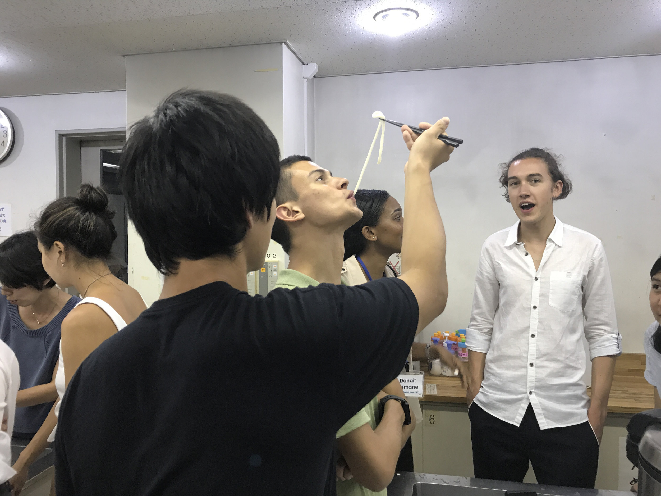 In Japan, you’re supposed to slurp your noodles to show that you’re enjoying the food. Some people were almost too good at it!