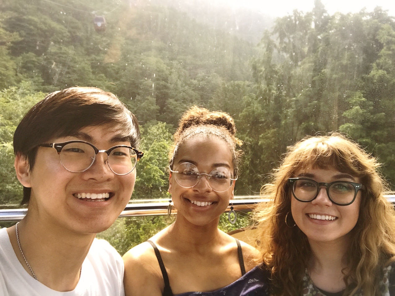Cable car time with the leaders!
