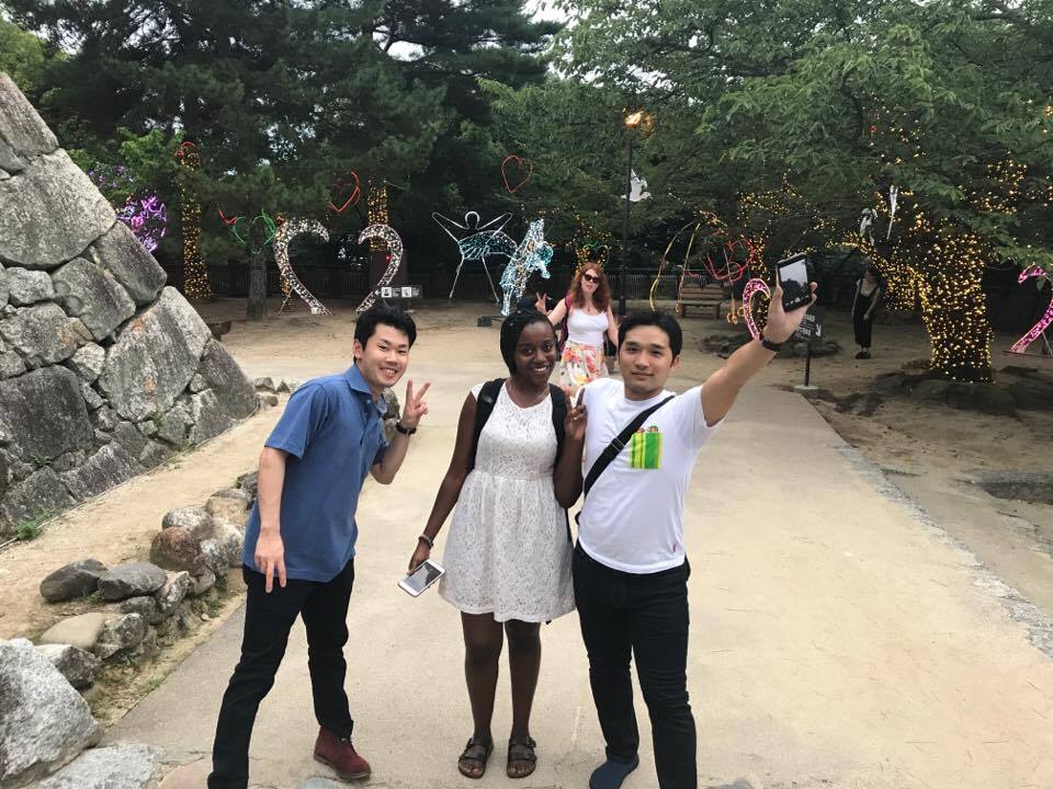 Matsuyama Castle with Rikuto and Ichiro