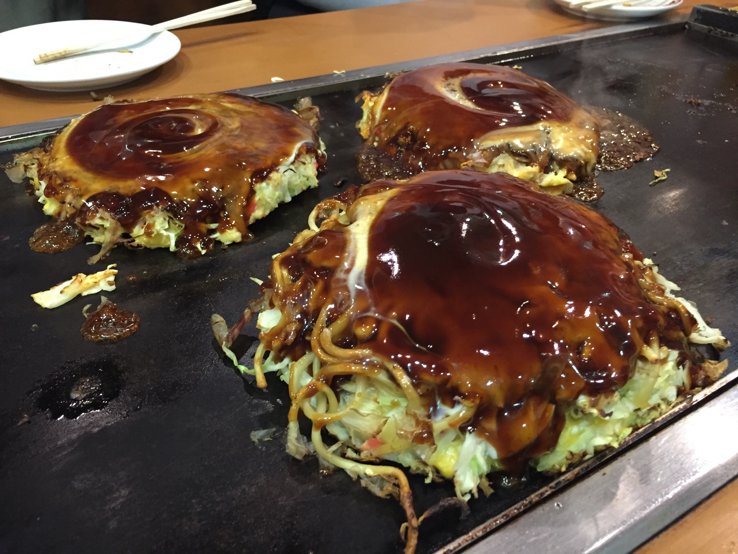 My students took me to an okonomiyaki restaurant near our classroom. LOOK AT THIS.