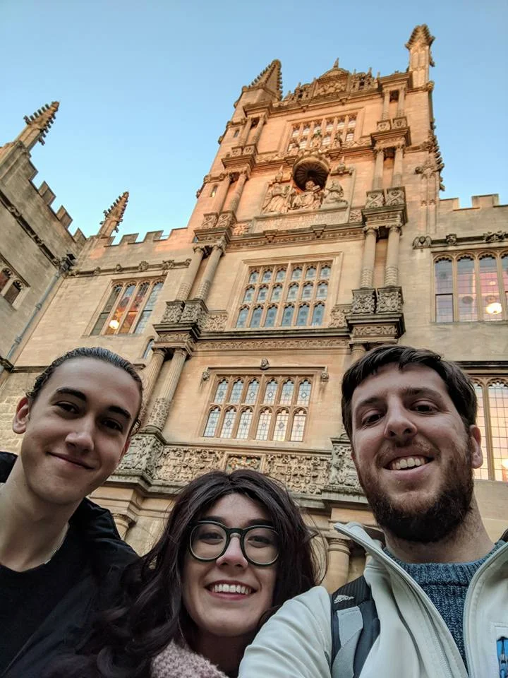 A terrible shot of Matt and I with past Oxford University intern, Oscar, who somehow looks flawless at a down angle. He gave us the full Oxford tour. We couldn't be more thankful!