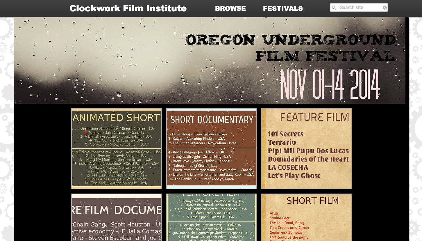 MOVE (short film screening) portland, OR, USA, 2014