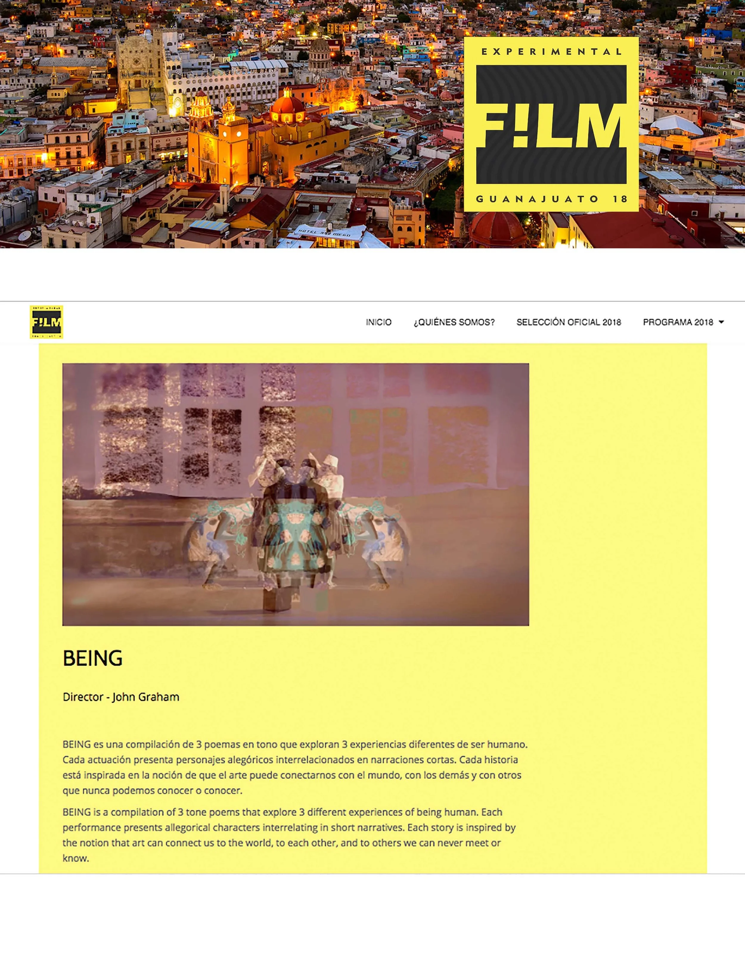 BEING (2018) short experimental film - Experimental Film Guanajuato Guanajuato, Mexico